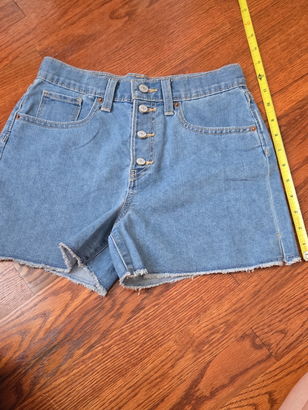 Old Navy Light Blue Denim Button-Front Shorts